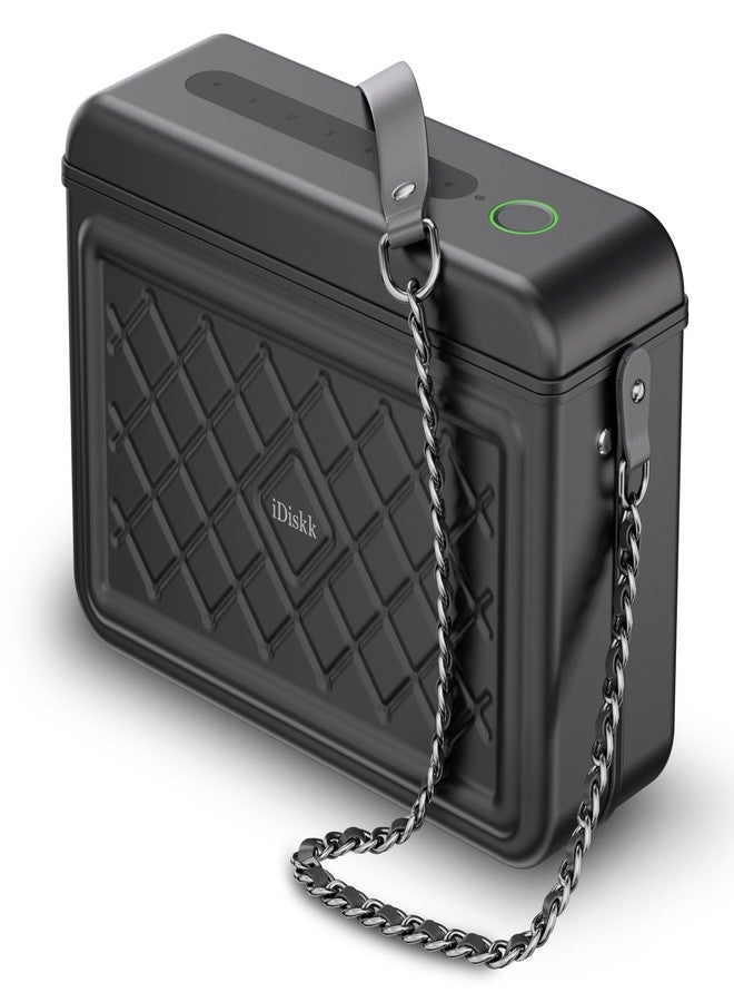 iDiskk Security Shoulder Gift Bag for Women, Metal Lady Crossbody Bag, Anti-Theft with Fingerprint and Password Unlocking, MFi Certification Compatible with Find My App (iOS Only) - Image 1