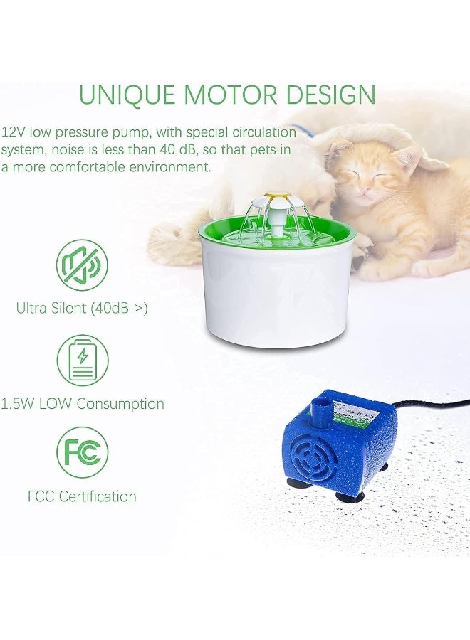 Mumoo Bear Mumoo Bear Cat Water Fountain Stainless Steel, 1.6L Cat Fountain with Water Level Window and LED Light for Water Shortage Alert, Cat and Dog Fountain with 1 Filters  - Image 4