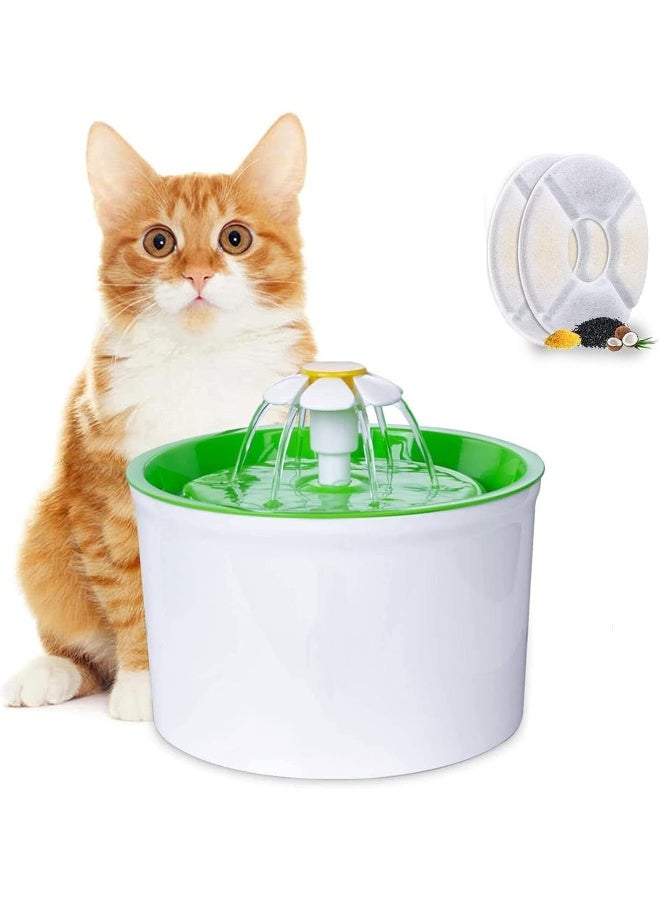 Mumoo Bear Mumoo Bear Cat Water Fountain Stainless Steel, 1.6L Cat Fountain with Water Level Window and LED Light for Water Shortage Alert, Cat and Dog Fountain with 1 Filters  - Image 1