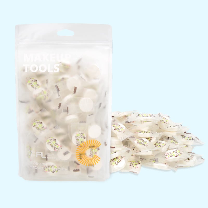 100PCS DIY Facial Mask Sheet Cotton Paper for Face Skin Care Compressed Cotton Facial Mask Sheet Cosmetic Makeup Tool Independent Candy Packaging