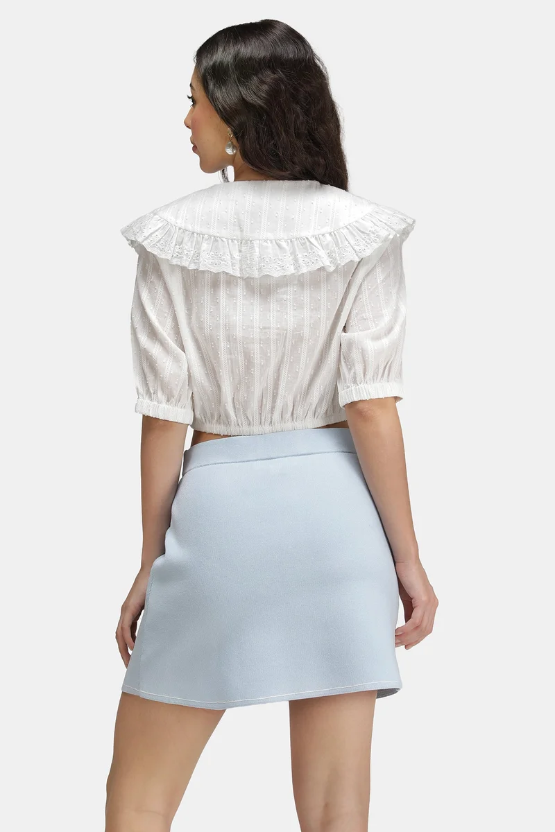 Virgio Cotto Dobby Daywear Peter Pan Shirts for Women