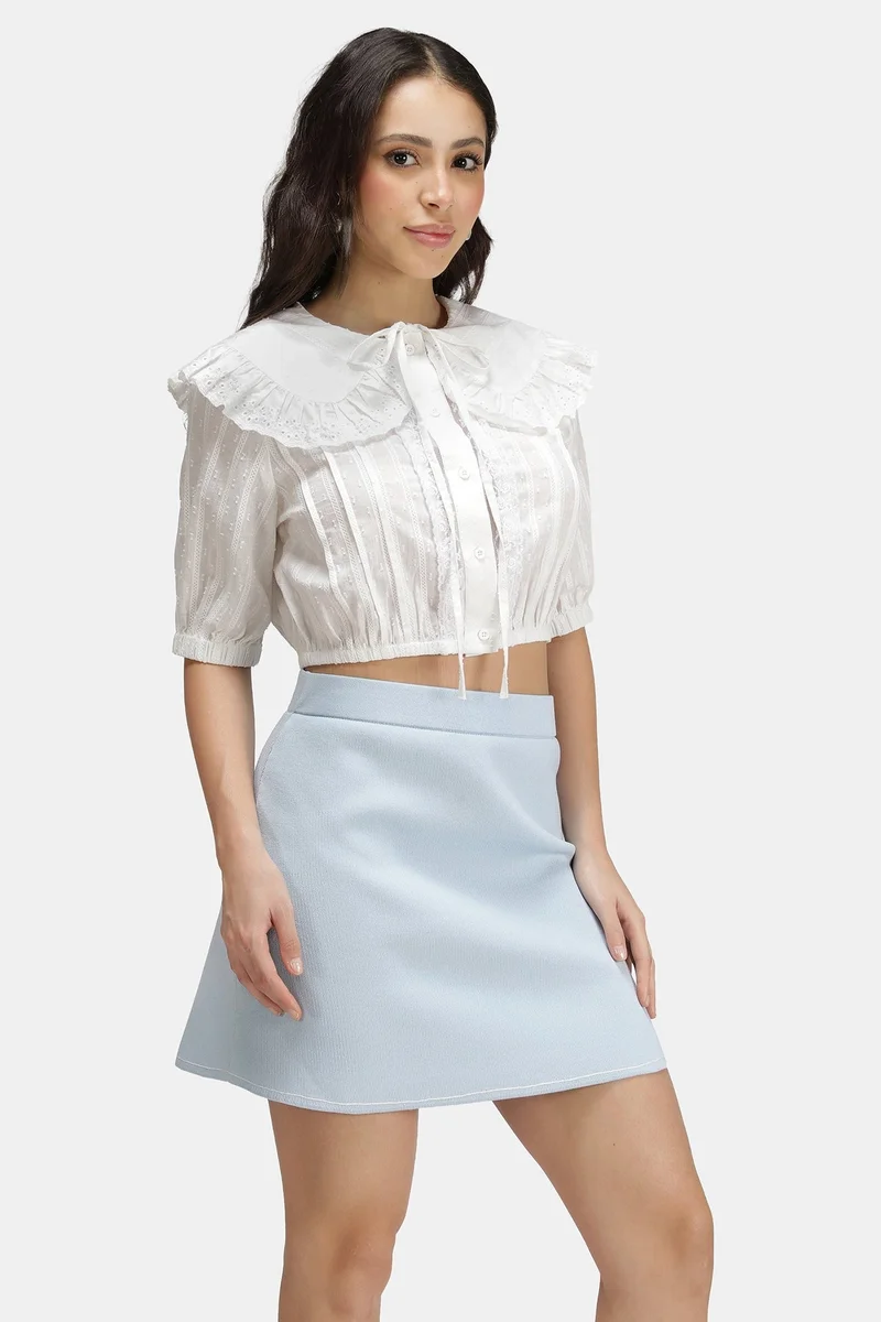 Virgio Cotto Dobby Daywear Peter Pan Shirts for Women