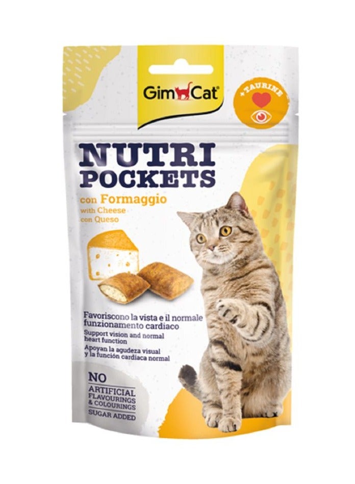 GimCat Nutri Pockets Cheese & Taurine Treats 60g