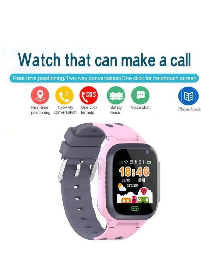 TIGER "Kids Smartwatch with Calling Feature – Waterproof Watch Phone, SIM Card Support, One-Button Speed Dial, Voice Call, HD Touch Screen & Security Positioning – Ideal for Children & Students – Pink" - Image 5