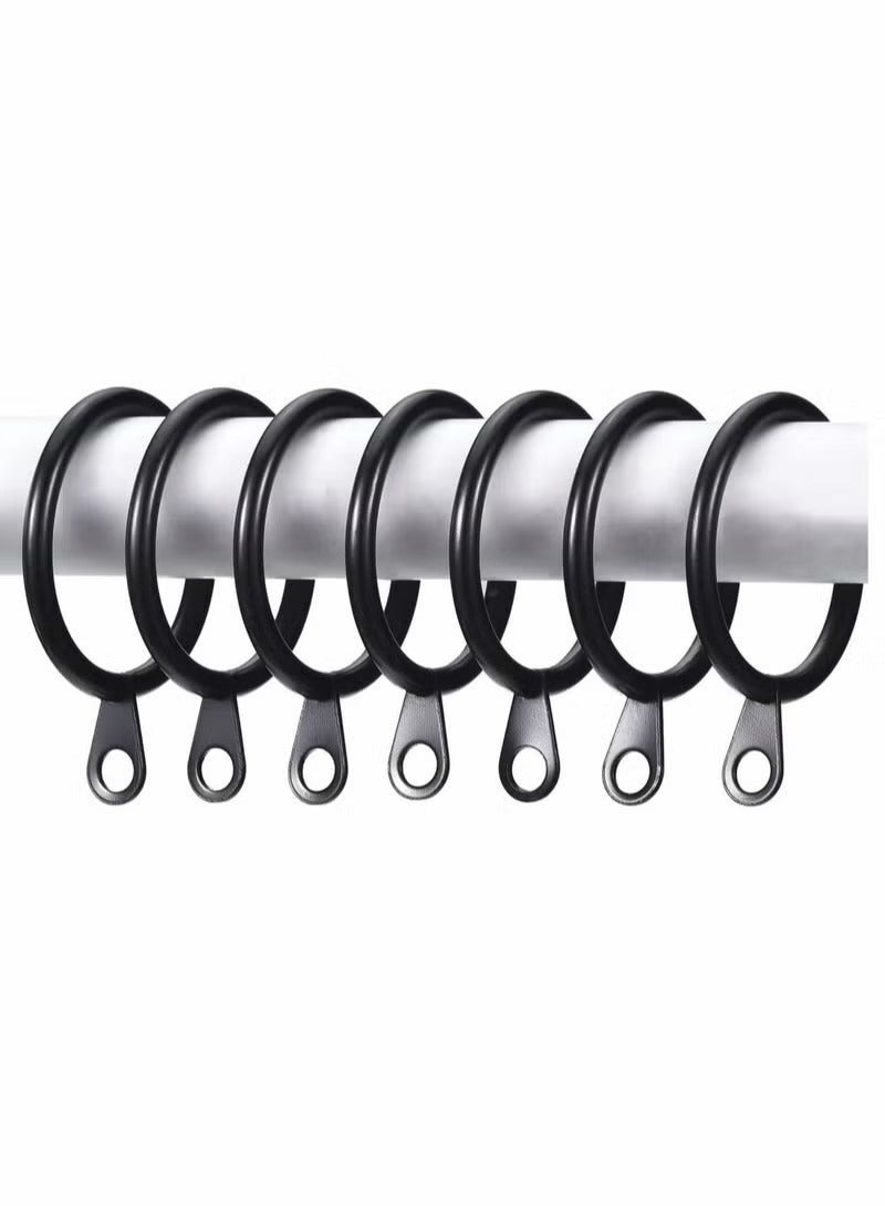 Metal Drapery Curtain Rings Hanging Rings for Curtains and Rods, Drape Sliding Eyelet Rings 30 mm Internal Diameter for Most Curtains, Shower Curtains Easy to Install (Black, 20 Pack)  - Image 4