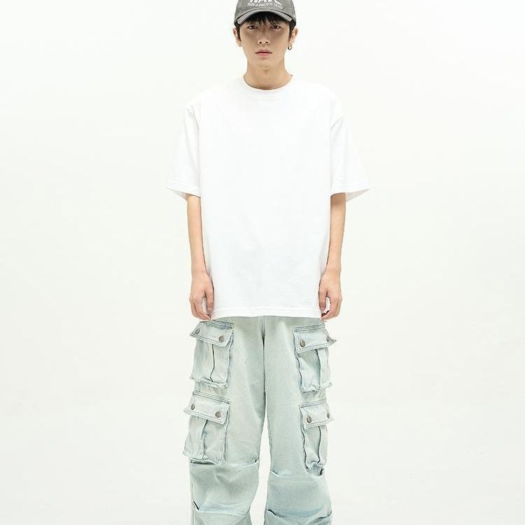 Unisex Classic Denim Jeans Loose Fit Daily Outdoor Wear - Image 4