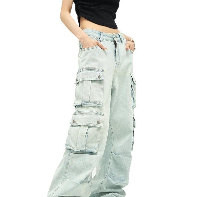 Unisex Classic Denim Jeans Loose Fit Daily Outdoor Wear - Image 5