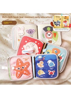 Generic Tear-Off Book Cloth Book, Tear-Resistant, Washable, Tear-Off Cloth Book, Baby Biteable, Early Education Toy For 6-12 Months, Export-Color:Tear-off Books [three Books] + Tail Cloth Book-Specification:Single Item  - Image 1