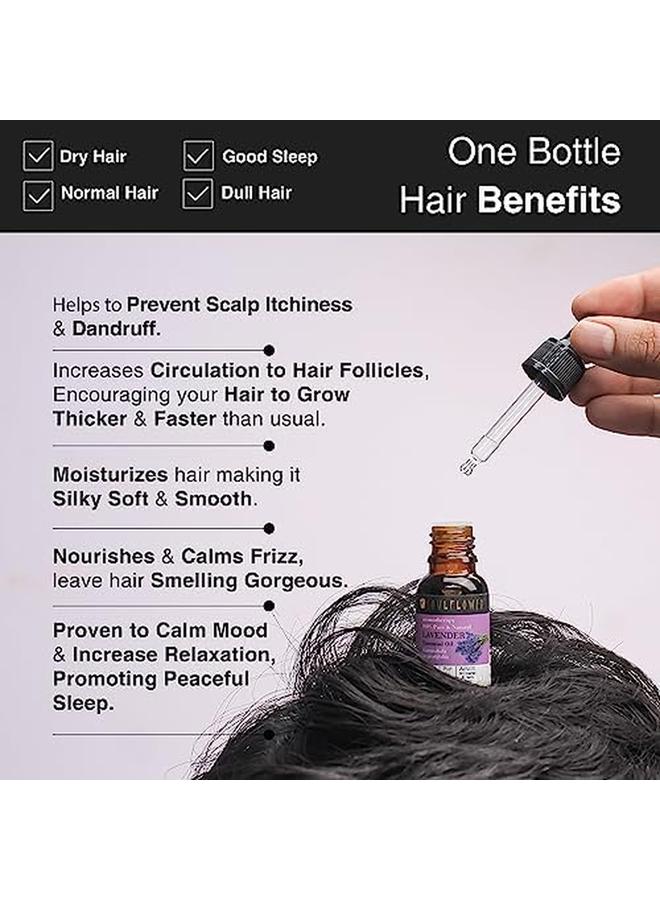 سول فلاور زيت اللافندر العطري لتغذية الشعر، بشرة صحية ووجه، موزع روائح عطرية منزلي، زيت نقي وطبيعي 100% غير مخفف، معتمد من إيكوسيرت كوزموس عضوي، 1 أونصة سائلة - Image 3