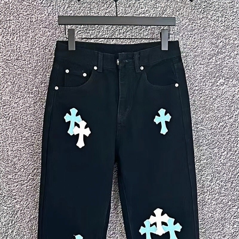 Unisex Classic Denim Jeans Loose Fit Daily Outdoor Wear - Image 4