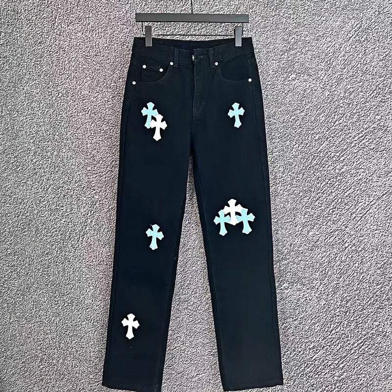 Unisex Classic Denim Jeans Loose Fit Daily Outdoor Wear - Image 1