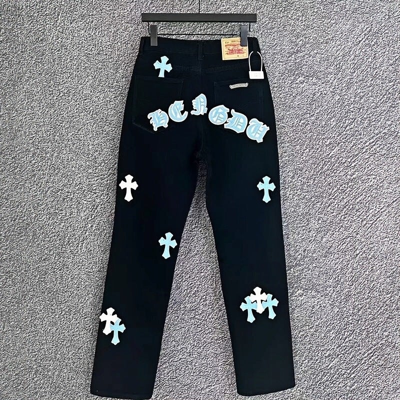 Unisex Classic Denim Jeans Loose Fit Daily Outdoor Wear - Image 3