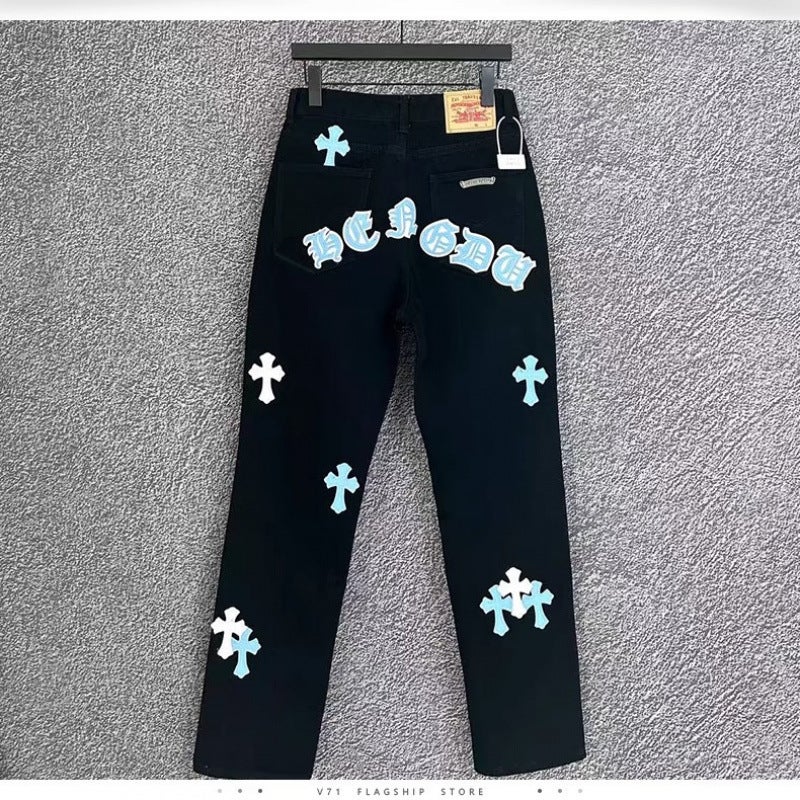 Unisex Classic Denim Jeans Loose Fit Daily Outdoor Wear - Image 2