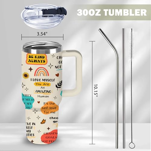 xiiai Black Girls Gifts for Women - 30oz Black Girls Tumbler with Handle and Straws Stainless Steel Insulated Travel Mugs, Leak-Proof, Inspiration Gifts for African Black Women Birthday Christmas Water Cups - Image 2