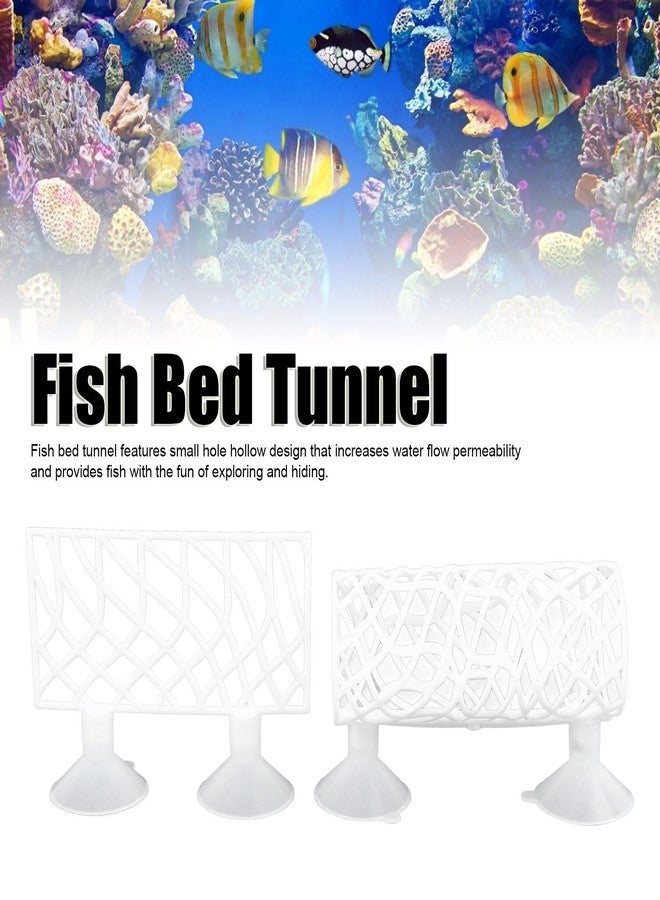 JAOCDOEN Fish Accessories Fish Toys Small Hole Hollow Fish cave Hide Resting Tube Fighting Fish Corner Moss Ledge for Aquarium Hammock (White) - Image 5