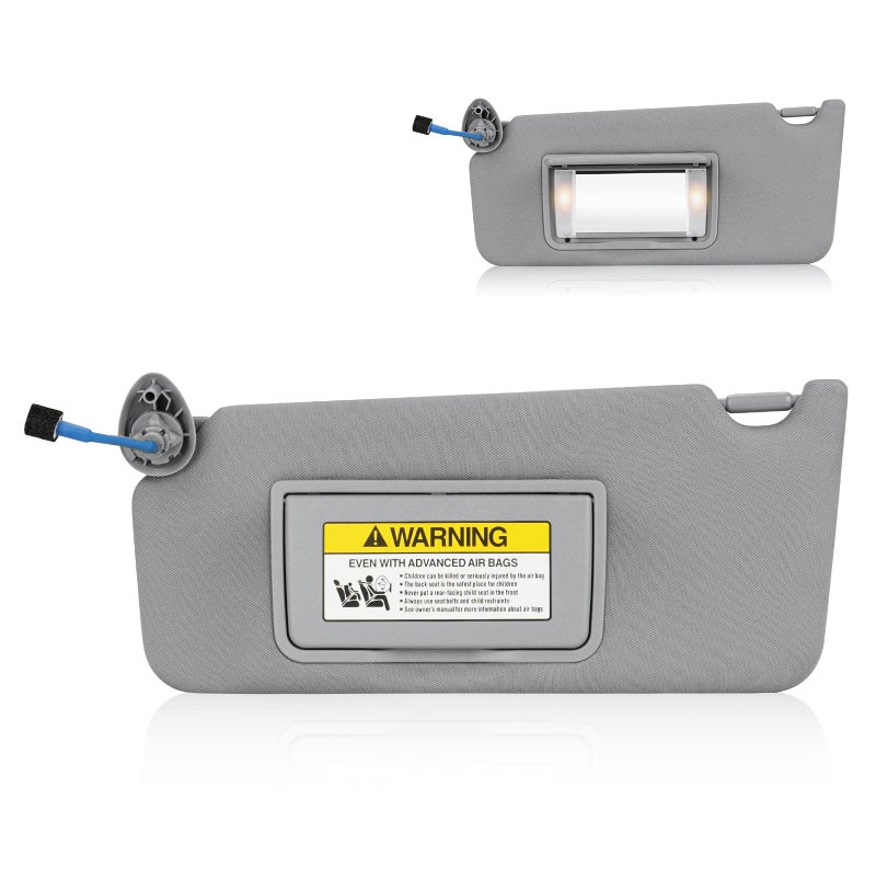 Left Driver side Sun Visor for Honda Accord 2008 2009 2010 2011 2012 Replace for 83280TA0A91ZB Gray Left side Sun Visor with Light