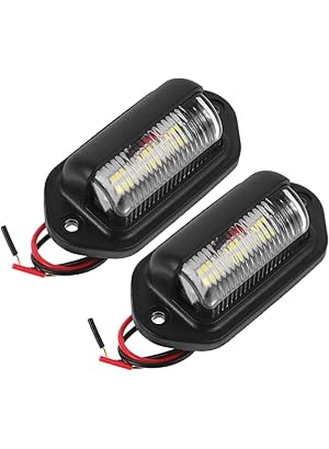 2Pcs White LED Car License Plate Lights High Brightness Easy Installation - Image 1