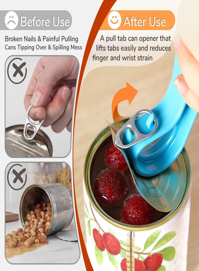 Enhon 2 Pack 2-IN-1 Ring Pull Can Opener and Canning Jar Opener with Magnets,Can Openers for Seniors,Arthritis,Parkinson’s,Mason Jar Openers for Weak Hands,Releases Vacuum Seal,Magnetic Refrigerator Storage - Image 3
