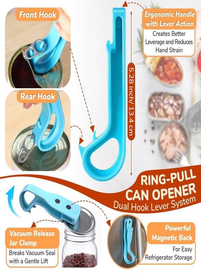Enhon 2 Pack 2-IN-1 Ring Pull Can Opener and Canning Jar Opener with Magnets,Can Openers for Seniors,Arthritis,Parkinson’s,Mason Jar Openers for Weak Hands,Releases Vacuum Seal,Magnetic Refrigerator Storage - Image 5