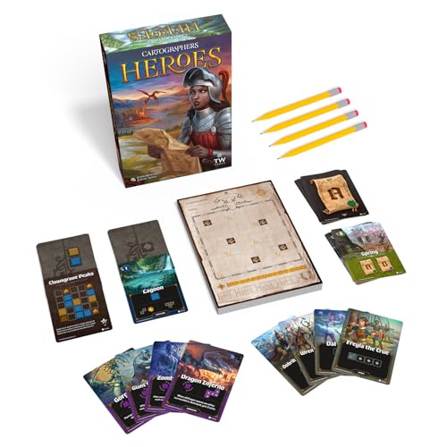 Thunderworks Games - Cartographers Heroes | Standalone Expansion and Core Game | Award-Winning Game of Fantasy Map Drawing | A Roll Player Tale | Strategy Board Game | Flip and Write | Ages 10+ - Image 2