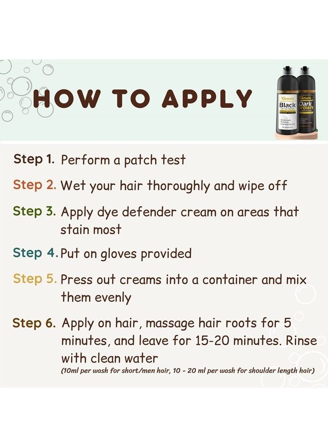 Kilomets Dark Brown Hair Dye Shampoo 400ml- 100% Grey Coverage in Minutes - Ammonia Free Hair Color Shampoo Gray Silver Hair- Instant Coloring At Home Gift for Her for Him - Image 5