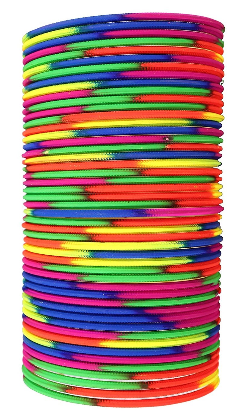 NMII Non-Precious Metal with Base Metal and Zig Zag Pattern Matte Finished Traditional Bangle Set For Women and Girls - Image 2