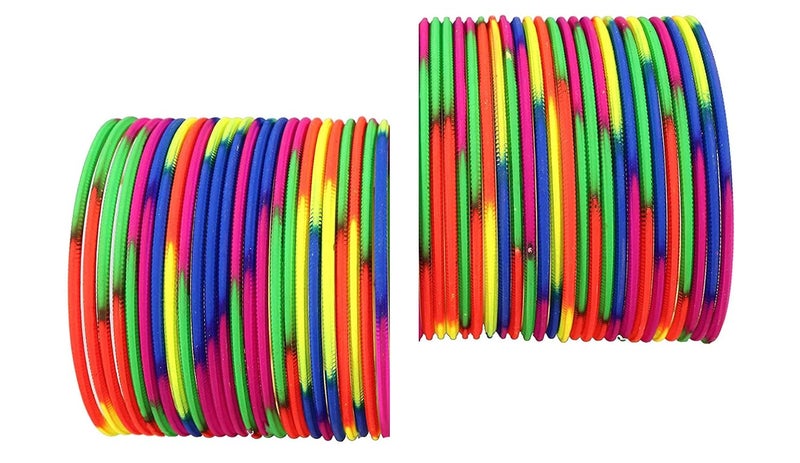 NMII Non-Precious Metal with Base Metal and Zig Zag Pattern Matte Finished Traditional Bangle Set For Women and Girls - Image 5