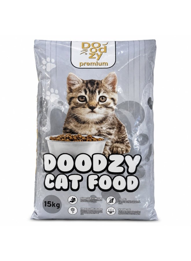 Doodzy Premium Dry Food for Cats, 15 kg Bag - Image 1
