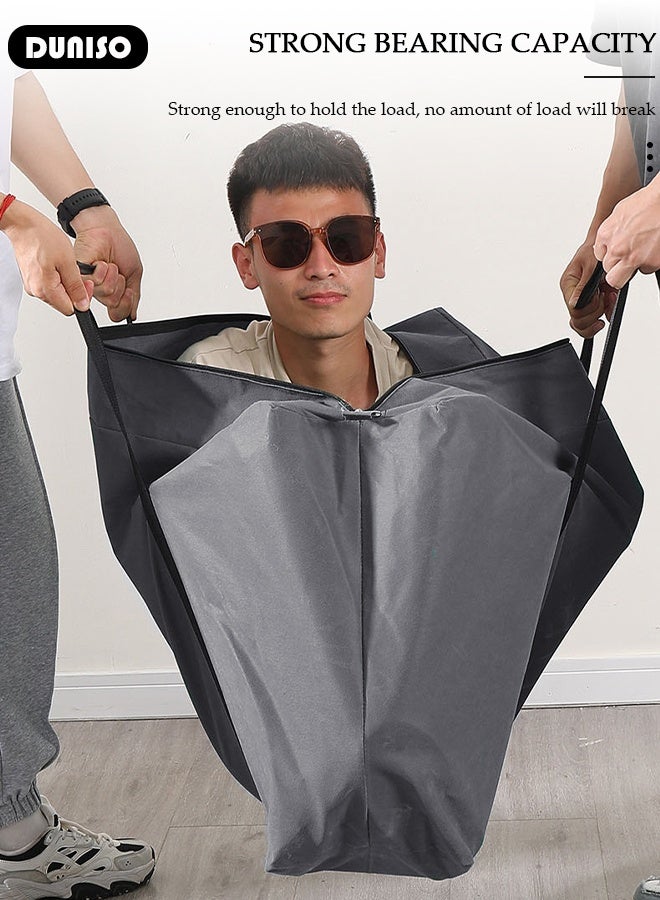 DUNISO 105L Collapsible Moving Bags, 3 Packs Organizing Bags with Zippers and Handles Storage Bag, Space Saving Clothes Storage Laundry Bag For Packing, House Essentials, Sustainable, Water-Resistant - Image 3