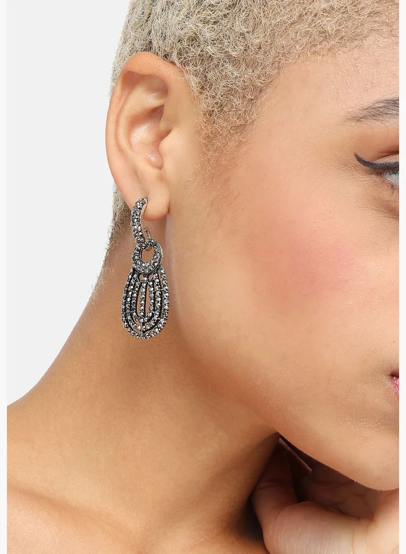 SOHI Gold Plated Party Designer Stone Drop Earring For Women