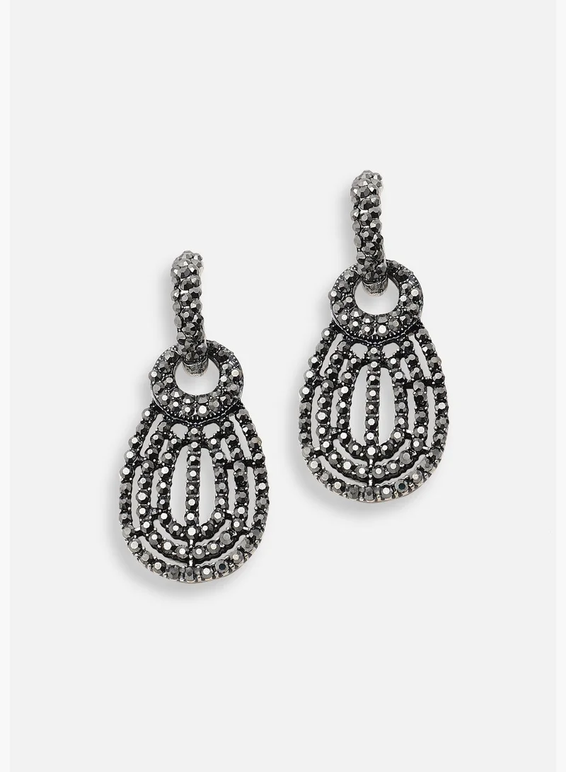 SOHI Gold Plated Party Designer Stone Drop Earring For Women