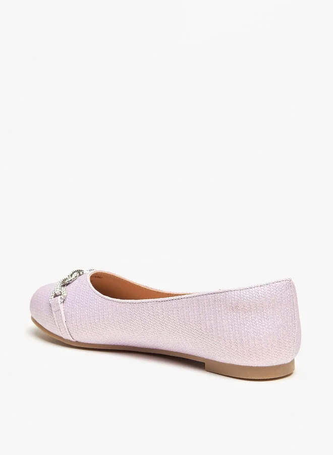 سيليست Girls Embellished Round Toe Ballerina Shoes