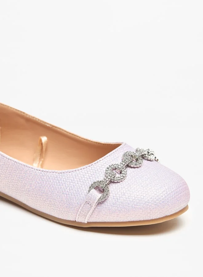 سيليست Girls Embellished Round Toe Ballerina Shoes