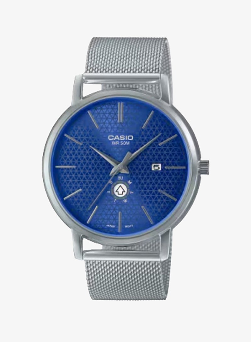 Men's Stainless Steel Mesh Analog Watch MTP-B125M-2AVDF - 41 mm
