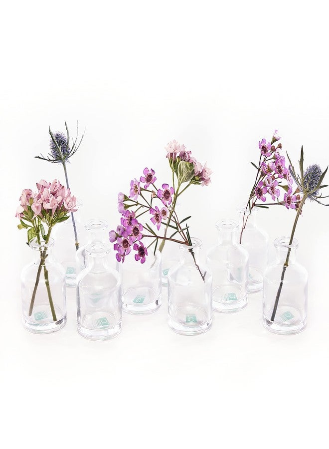 CHIVE ‘Loft’ Small Mini Flower Vases - Clear Glass Bud Vases, Set of 10 - Cute Vintage Rustic Centerpieces for Wedding, Events & Home - Premium Quality, Designed to Last - Image 3