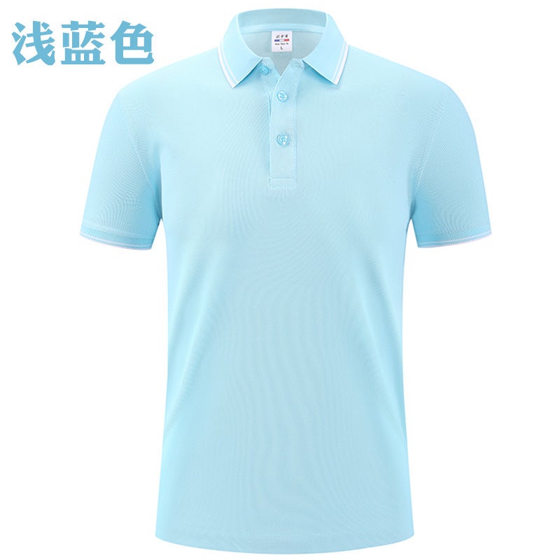 Summer Ice Silk Lapel T-Shirt Factory Uniform Cultural Advertising Shirt With Logo Printed Short-Sleeved Polo Shirt Custom Workwear - Image 1