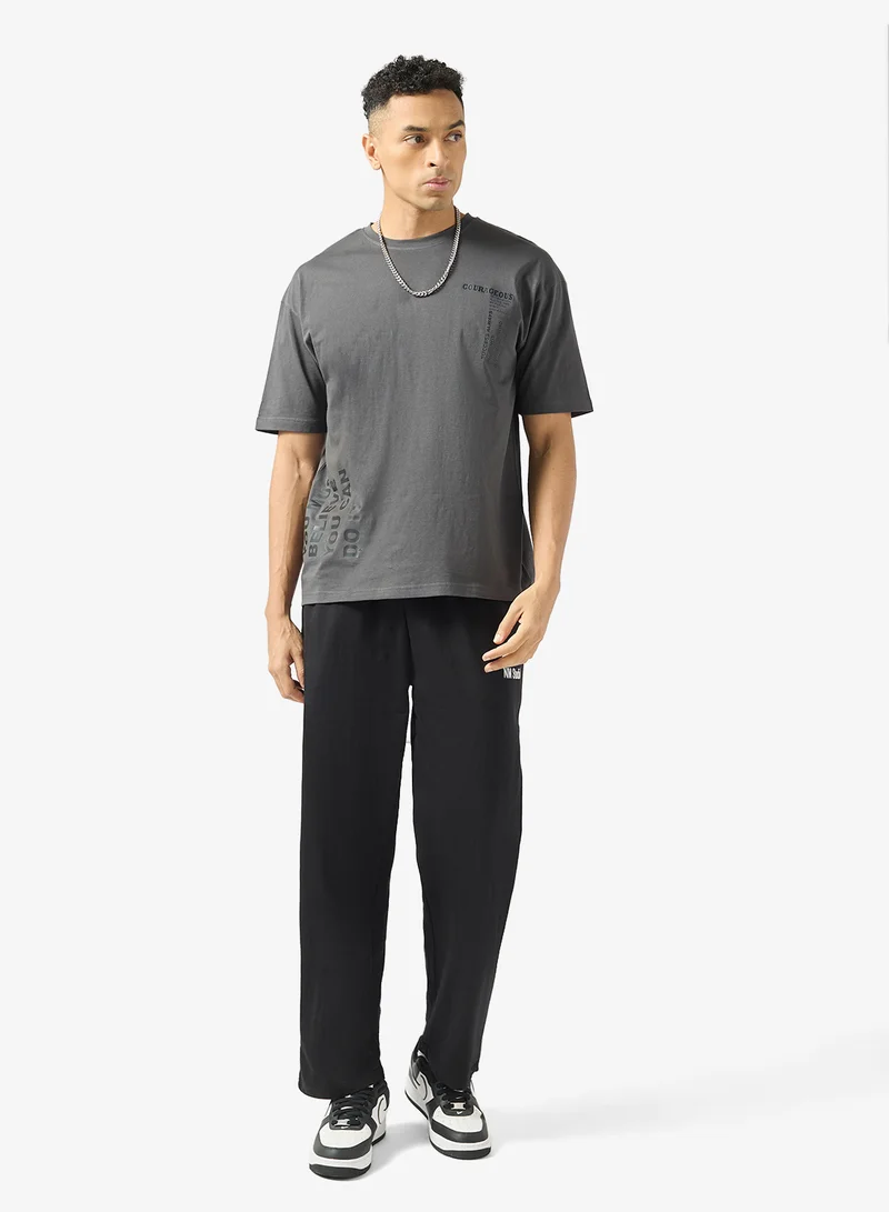 Seventy Five Text Print Relaxed Fit Joggers