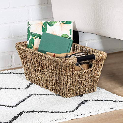Honey Can Do Honey-Can-Do Seagrass Basket w/Handles - Sm STO-02964 Natural - Image 2