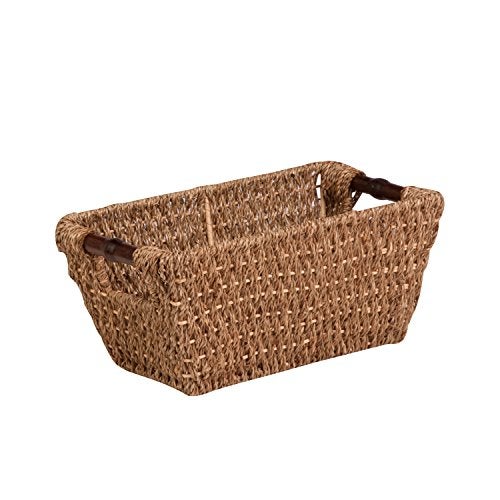 Honey Can Do Honey-Can-Do Seagrass Basket w/Handles - Sm STO-02964 Natural - Image 1
