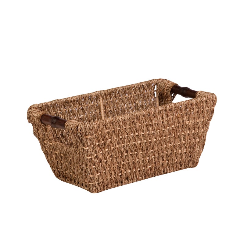 Honey Can Do Honey-Can-Do Seagrass Basket w/Handles - Sm STO-02964 Natural - Image 3
