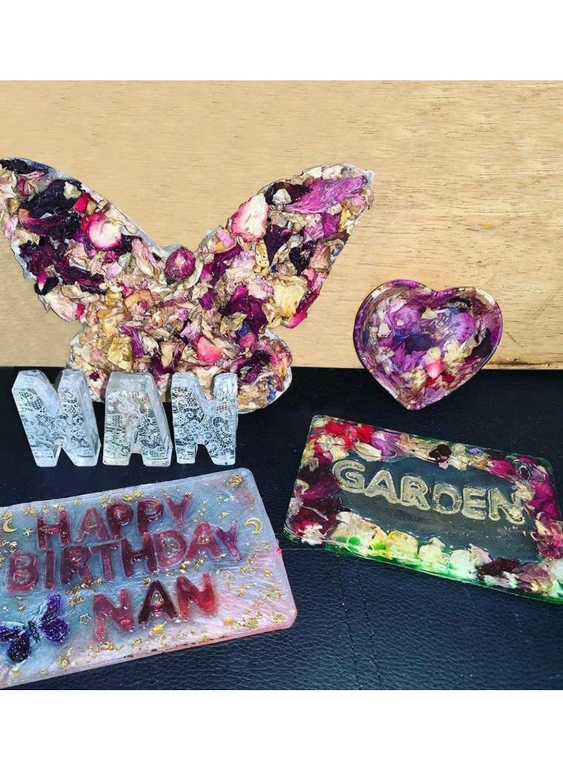 SOLARAE 93PCS Numbers Letters Alphabet Silicone Casting Resin Mould Jewelry Pendant Making Mold for Wedding Baby Shower Birthday Gift Handmade Craft DIY - Image 5