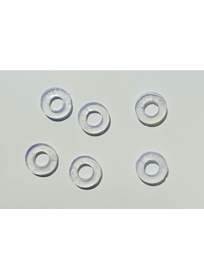 Round Rubber Flat Washer Clear 18 mm 25 Pcs RR001  - Image 2