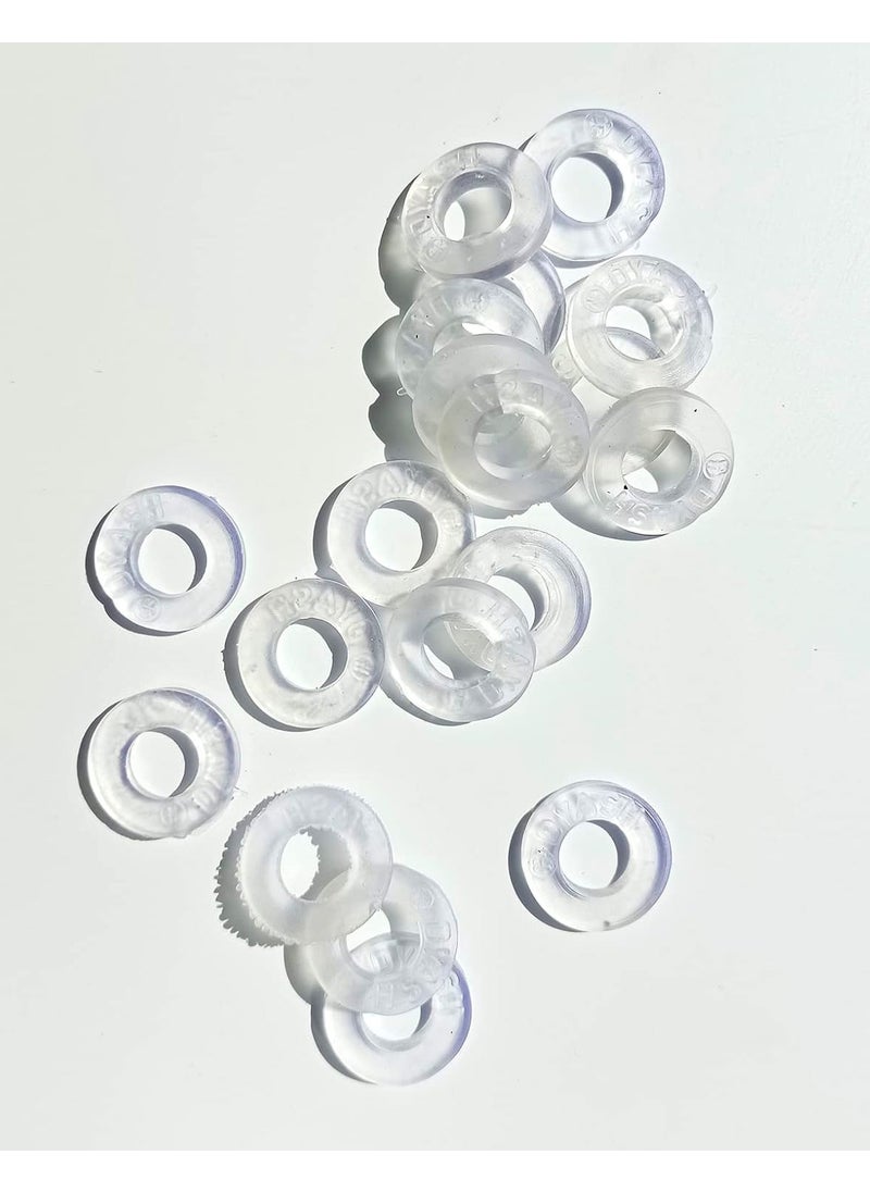 Round Rubber Flat Washer Clear 18 mm 25 Pcs RR001  - Image 1