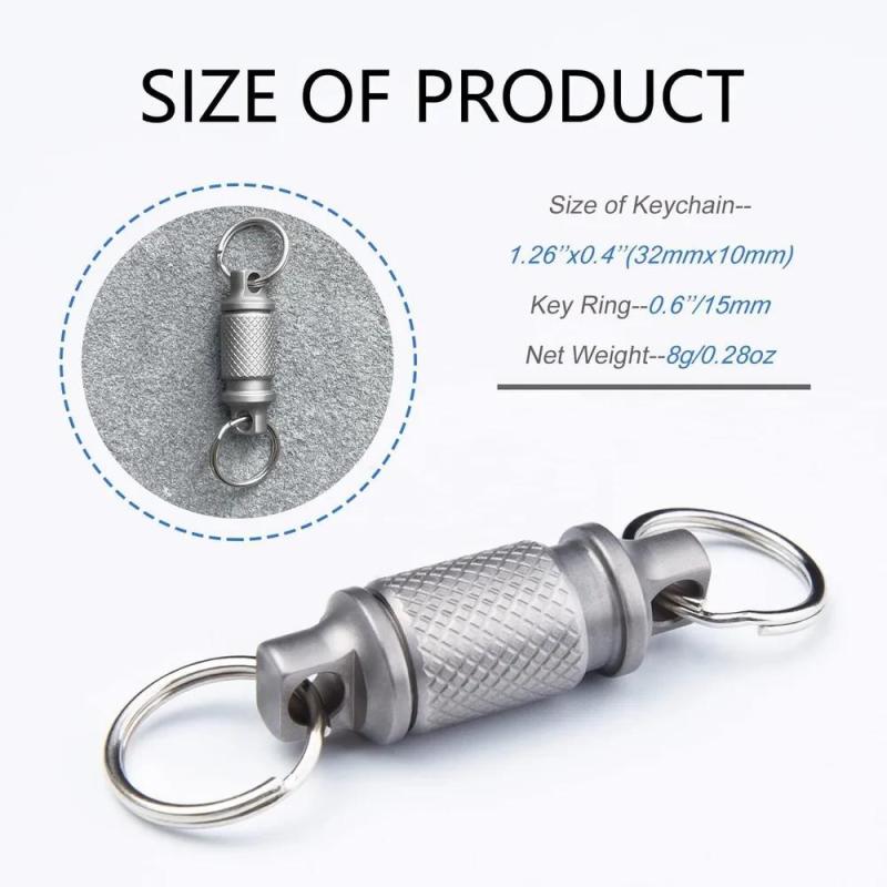 Titanium Keychain Detachable Key Ring - Versatile Lightweight Keyholder for Everyday Carry - Image 4