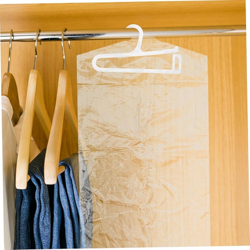 GLEAVI 60 قطعة أغطية بلاستيكية للملابس لتخزين الملابس أكياس مقاومة للغبار للتنظيف الجاف - Image 4