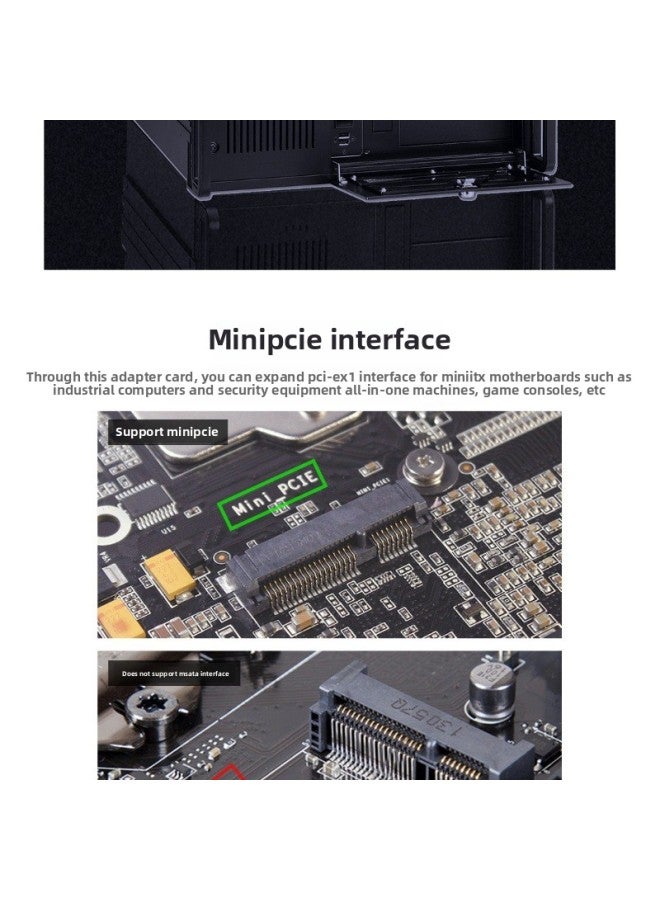 MINI PCI-E To PCIE 1X Adapter M2 To Pcie Expansion Card Nvme To Pcie Extension Adapter-Color:Nvme To X1 - Image 5