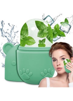 ZUKIMM Face Ice Roller Ice Cube Roller For Eye Puffiness Relief Silicone Icer Tool For Face And Neck To Relieve Fine Lines Puffiness Pores Wrinkles (Green)  - Image 1