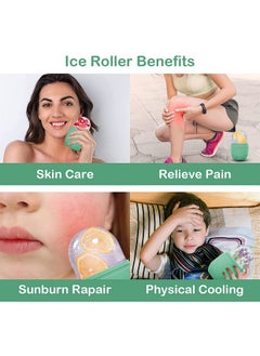 ZUKIMM Face Ice Roller Ice Cube Roller For Eye Puffiness Relief Silicone Icer Tool For Face And Neck To Relieve Fine Lines Puffiness Pores Wrinkles (Green)  - Image 3