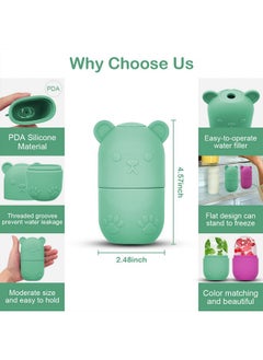 ZUKIMM Face Ice Roller Ice Cube Roller For Eye Puffiness Relief Silicone Icer Tool For Face And Neck To Relieve Fine Lines Puffiness Pores Wrinkles (Green)  - Image 5