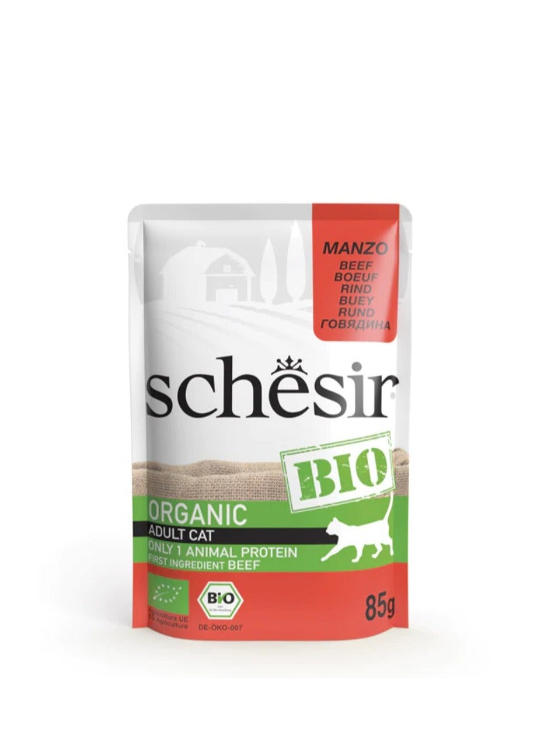 شيسر شيسير - لحم بقري حيوي للقطط 85 جم